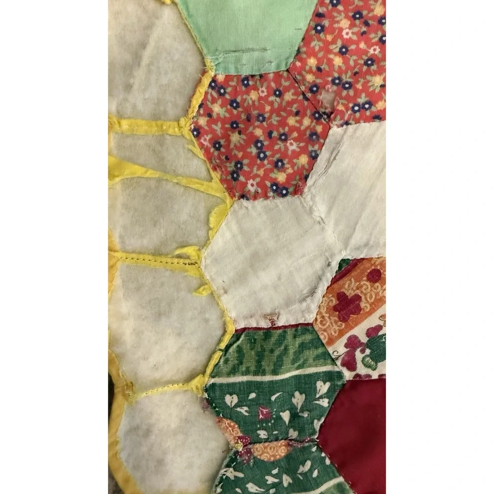 Vintage Grandmother's Flower Garden Quilt 89
